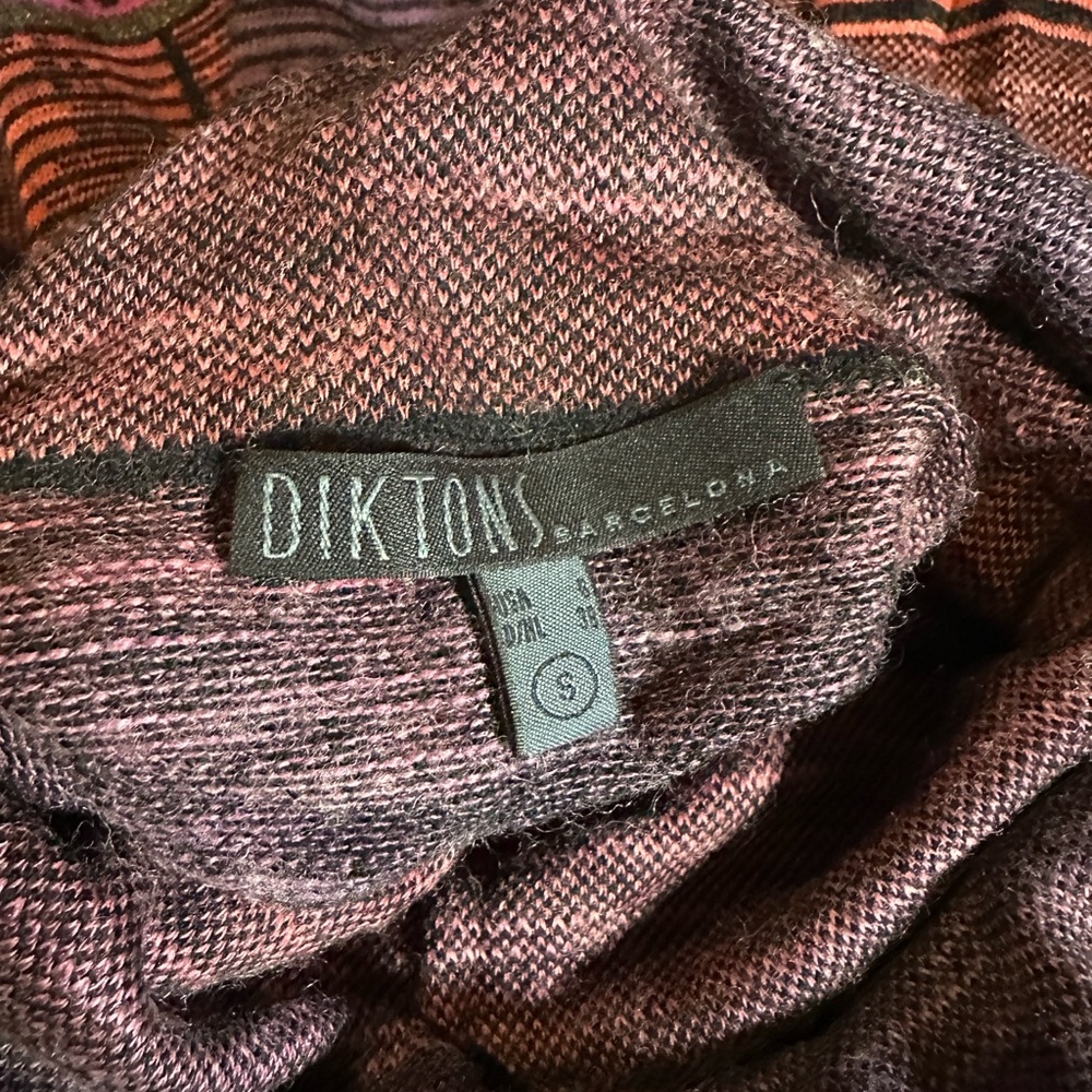 Chic Multicolor Patterned Cowl Neck Sweater - image 3